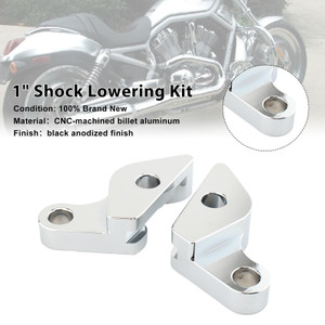 2002-2017 HARLEY VRSC V-ROD 1" Shock Lowering Kit Silver Generic