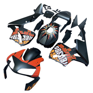 2003-2004 Honda CBR600RR Amotopart Fairings Black Matte Valentino Rossi Moto Racing Customs Fairing