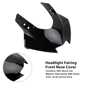 2025-2026 Yamaha YZF-R3 YZF-R25 Headlight Fairing Front Nose Cover Black Generic