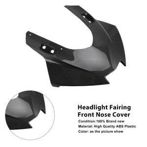 2025-2026 Yamaha YZF-R3 YZF-R25 Headlight Fairing Front Nose Cover Carbon Generic