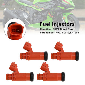 2011-2019 Kawasaki NINJA 1000 ZX1000 4PCS Fuel Injectors 49033-0012 EAT289 Generic
