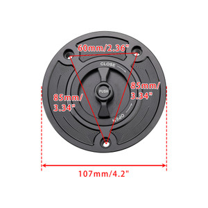 2003-2025 Suzuki GSXR 600 GSX-R 750 1000 Quick Release Keyless Fuel Gas Cap 107mm Black Generic
