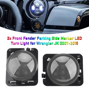 2007-2015 Wrangler JK 2x Front Fender Parking Side Marker LED Turn Light Generic
