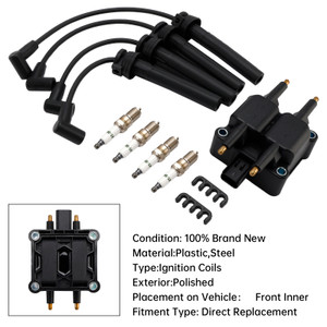 2000-2003 CHRYSLER VOYAGER Ignition Coil Pack Spark Plug Wire Set UF189 UF403 UF410 Generic