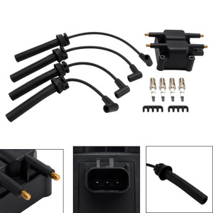 1997-2001 PLYMOUTH BREEZE GRAND VOYAGER NEON VOYAGER Ignition Coil Pack Spark Plug Wire Set UF189 UF403 UF410 Generic