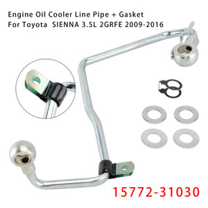 2009-2016 Toyota VENZA 3.5L 2GRFE Engine Oil Cooler Line Pipe 15772-31030+Gaskets Generic