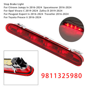 2016-2024 Peugeot Expert Iv Traveller LED Rear Stop Brake Light 9811325980 Red Generic