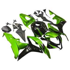 2007-2008 Honda CBR600RR Amotopart Fairings Metallic Black & Green Honda Racing Customs Fairing
