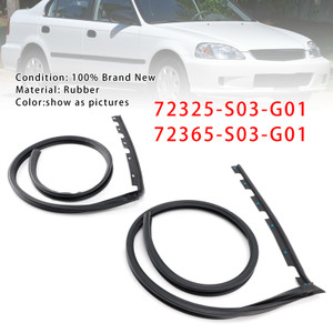 1996-2000 Honda 3D CIVIC EK9 EK2-3 EK4 Left+Right Door Sub Seal Set Rubber Generic