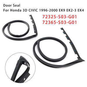 1996-2000 Honda 3D CIVIC EK9 EK2-3 EK4 Left+Right Door Sub Seal Set Rubber Generic
