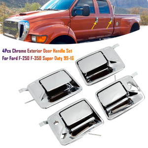 1999-2016 Ford F-250 F-350 F450 F550 F650 F750 Excursion 4Pcs Chrome Exterior Door Handle Set Generic