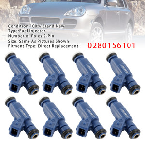 Porsche Cayenne 9PA 4.5L 0280156101 8Pcs Fuel Injector Generic