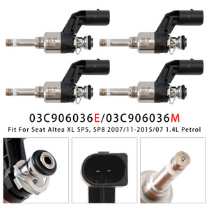 2007-2015 Seat Alhambra Altea Ibiza Toledo 4Pcs Fuel Injector 03C906036E 03C906036M Generic