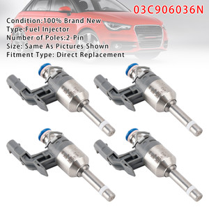 2010-2014 Skoda Fabia Petrol 4Pcs Fuel Injector 03C906036N Generic