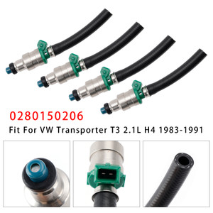 1983-1991 VW Transporter T3 1.9L 2.1L H4 4Pcs Fuel Injector 0280150206 Generic