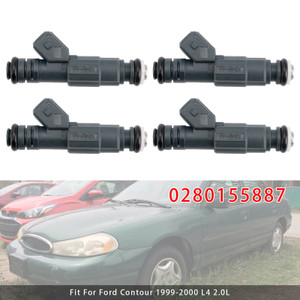 1999-2004 Ford Contour Escape Focus L4 2.0L 4Pcs Fuel Injector 0280155887 Generic