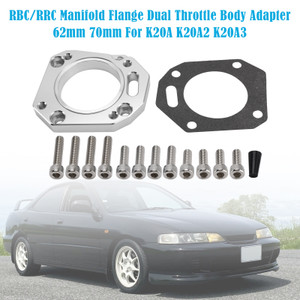 RBC/RRC Manifold Flange Dual Throttle Body Adapter 62mm 70mm For K20A K20A2 K20A3