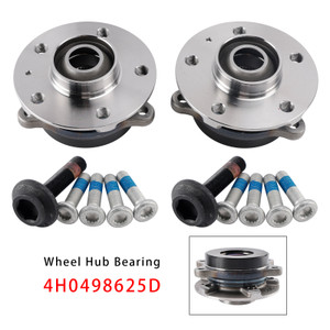 Audi A4 8K A6 C7 A5 8T A8 4H Q5 2x Front Wheel Hub Flange+Bearing+Bolts Kit 4H0498625D Generic