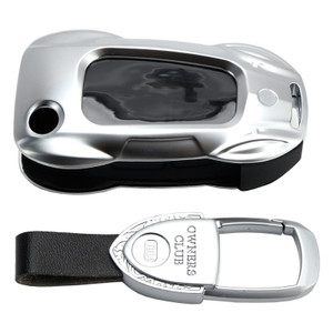 Audi A1 A3 S3 Leather Alloy Zinc Car Key Silvery Case Cover Generic