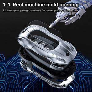 Audi A1 A3 S3 Leather Alloy Zinc Car Key Gray Case Cover Generic