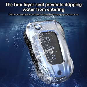 VW Polo Skoda Leather Alloy Zinc Car Key Silvery Case Cover Generic