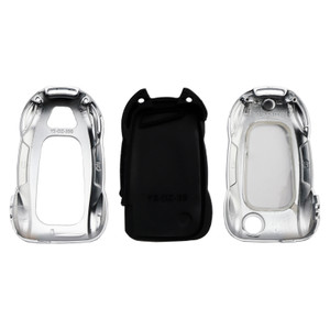VW Polo Skoda Leather Alloy Zinc Car Key Silvery Case Cover Generic