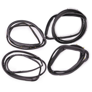 1998-2005 Nissan D22 Frontier 4Dr Double Cab 4PCS Front Rear Door Rubber Seal Weatherstrip 80831-2S400 Generic