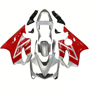 2001-2003 Honda CBR 600 F4i Amotopart Fairings Silver & Red F4i Racing Customs Fairing