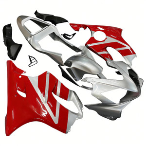 2001-2003 Honda CBR 600 F4i Amotopart Fairings Silver & Red F4i Racing Customs Fairing
