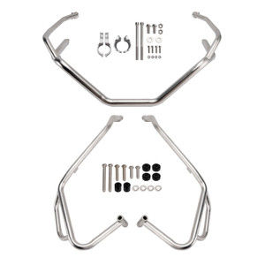 2025 Honda X-Adv 750 Upper + Lower Engine Guard Frame Crash Bar Kit Silver Generic