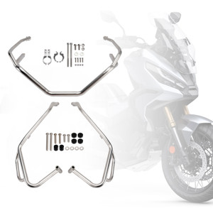 2025 Honda X-Adv 750 Upper + Lower Engine Guard Frame Crash Bar Kit Silver Generic