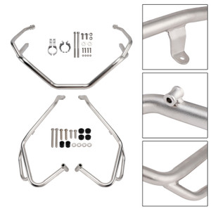 2025 Honda X-Adv 750 Upper + Lower Engine Guard Frame Crash Bar Kit Silver Generic