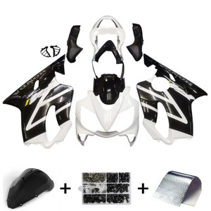2001-2003 Honda CBR 600 F4i Amotopart Fairings Black & White F4i Racing Customs Fairing