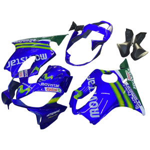 2001-2003 Honda CBR 600 F4i Amotopart Fairings Blue & Green Movistar Racing Customs Fairing