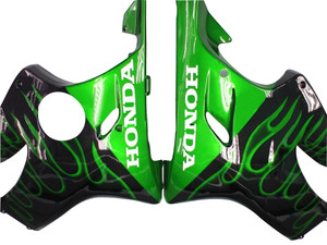 Fairings Honda CBR 600 F4i Black & Green Flame Racing (2004-2007)