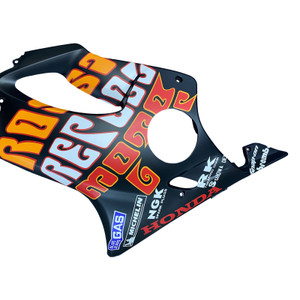 2004-2007 Honda CBR 600 F4i Amotopart Fairings Black Valentino Rossi Racing Customs Fairing