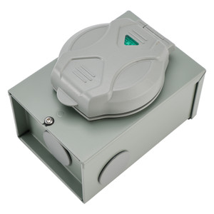 30Amp RV Generator Inlet Box NEMA SS2-50P Power Inlet Box 125/250V