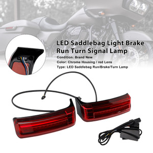 2015-2023 Road Glide LED Saddlebag Light Brake Run Turn Signal Lamp Red Generic