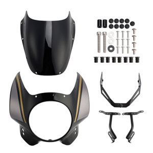2022-2025 Yamaha XSR900 Headlight Fairing Windshield Black Generic