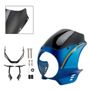 2022-2025 Yamaha XSR900 Headlight Fairing Windshield Blue+Black Generic