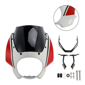 2022-2025 Yamaha XSR900 Headlight Fairing Windshield Red+Black Generic