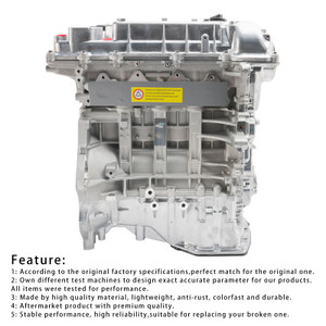 G4FD 1.6L Engine Block Assembly for Hyundai Kia 2012-2019 | Long Block Gas Engine for Direct Replacement