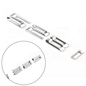 528i Chrome Rear Trunk Nameplate Badge Emblem Numbers Letter Decal 528 i