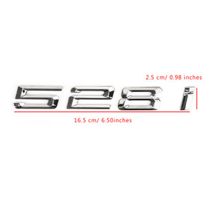528i Chrome Rear Trunk Nameplate Badge Emblem Numbers Letter Decal 528 i