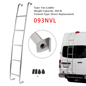 2011-2021 Nissan NV2500/3500 HD High Roof Vans Stainless Steel 5-Step Van Ladder 093NVL Generic