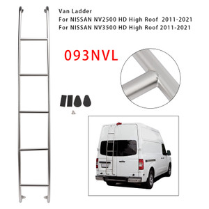 2011-2021 Nissan NV2500/3500 HD High Roof Vans Stainless Steel 5-Step Van Ladder 093NVL Generic