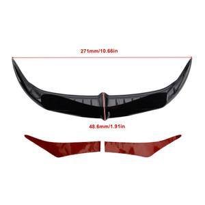 2010-2011 Harley Trike Street Glide Bat Brow Batwing Fairing Accent Trim Black Generic