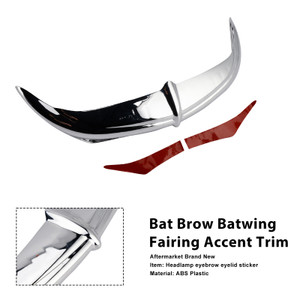 1996-2013 Harley Touring Electra Glide Bat Brow Batwing Fairing Accent Trim Chrome Generic