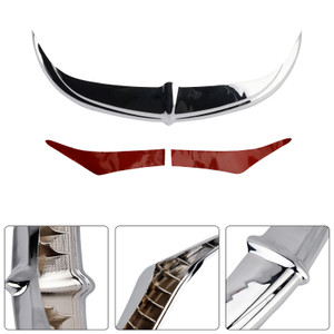 2010-2011 Harley Trike Street Glide Bat Brow Batwing Fairing Accent Trim Chrome Generic