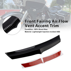 2016-2019 Harley Davidson FLTRU Road Glide Ultra Front Fairing Air Flow Vent Accent Trim Black Generic